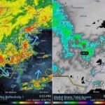 Meso Low Spinning Near Waco Drops 3.53 Inches on Gatesville With 60 MPH Winds and Minor Flooding Threatening I-35 Corridor Toward Austin and Bryan Sunday Night