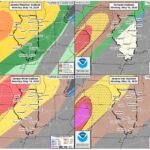 Multiple Rounds of Severe Thunderstorms With Damaging Winds Hail and Embedded Tornado Threat Hitting Illinois Including Chicago Springfield and Peoria Monday May 18
