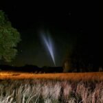 Mystery Object Photographed Passing Over Maynard Arkansas Creating Bright Light Beams Around 11:30 PM Not Identified as ISS or Starlink