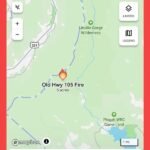 New 5 Acre Wildfire Burning Both Sides of Old NC 105 in Linville Gorge Wilderness Burke County North Carolina With Smoke Affecting Nearby Communities