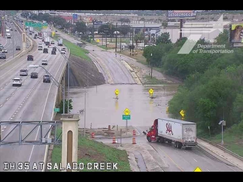Numerous Roads Flooded In and Around San Antonio as I-35 at Salado Creek Goes Under Water — More Rain on the Way With Conditions Expected to Worsen