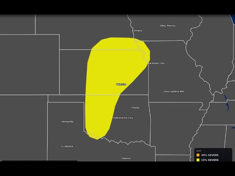 Organized Severe Weather Threat With Damaging Winds Large Hail and Tornadoes Targeting Texas Oklahoma Kansas and Iowa This Saturday May 16