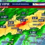 Over 6 Inches of Rain Soaks Woodstock and North Metro Atlanta Along Highway 92 Yesterday Afternoon and Evening