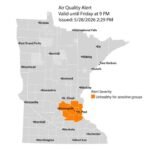 Ozone Air Quality Alert Hits Minneapolis and St. Paul Metro Unhealthy for Sensitive Groups Friday May 29 Noon to 9 PM
