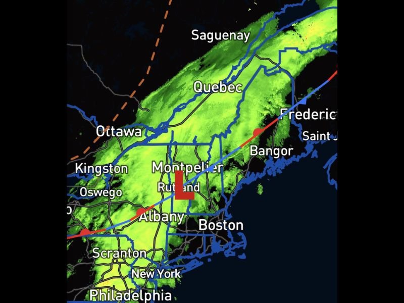Quarter Inch to Over an Inch of Rain Soaking the Northeast Including New York, Boston, Albany and Philadelphia Today Into Tonight With More Rain Expected This Weekend