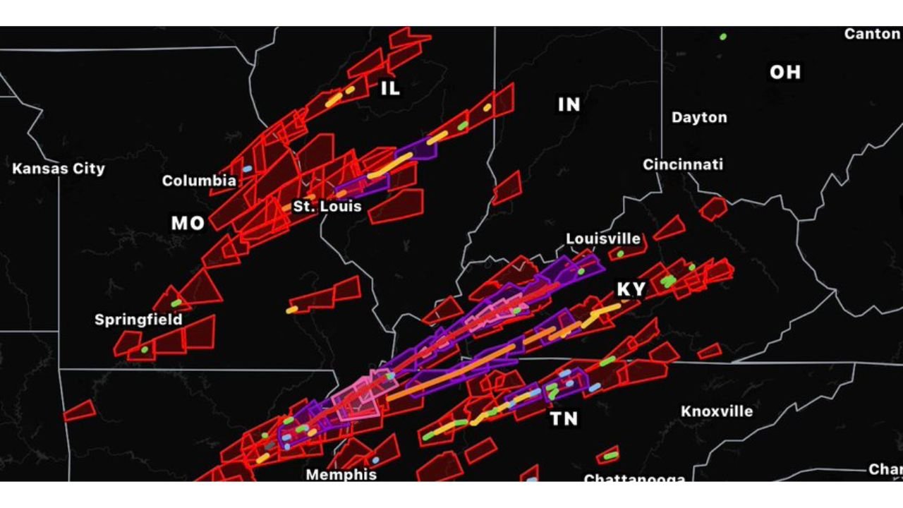Refined NWS Damage Assessment Toolkit Now Live Mapping Storm Tracks Across Missouri, Kentucky and Tennessee