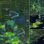 Scattered Showers and Thunderstorms Moving Through Central and Eastern North Carolina This Morning With Strong Storm Off Ocracoke Capable of Producing Waterspouts