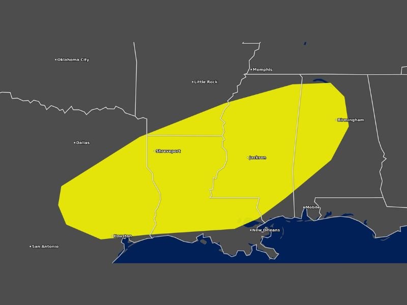 Significant Severe Weather Threat With Possible Multiple Tornadoes and Straight Line Winds Targeting Houston Shreveport Jackson and Birmingham Region on Wednesday May 6th