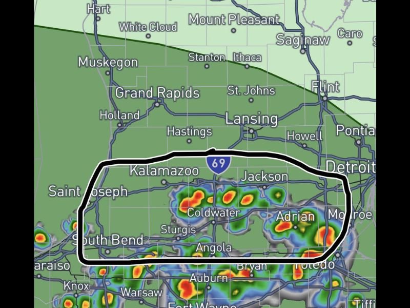 Strong to Severe Storms With Damaging Winds and Large Hail Targeting Southern Lower Michigan From Kalamazoo to Detroit Between 5PM and 10PM EDT Today