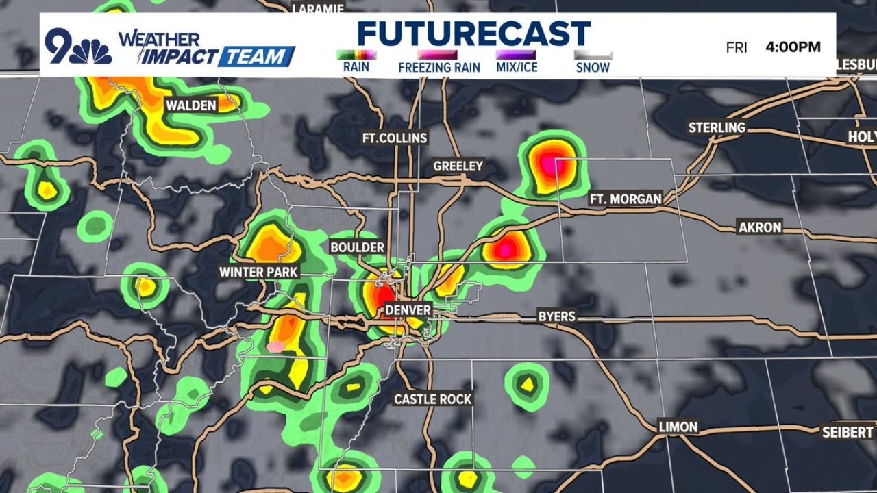Stronger PM Storms Possible Across Denver, Boulder and Fort Collins Between 1 and 5 PM Friday With Low 80s Highs
