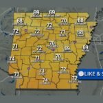 Temperatures Surging to Mid 70s With Wall to Wall Sunshine Blanketing Arkansas Thursday as Winds Stay Below 15 MPH From Texarkana to Jonesboro