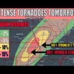 Tornado Outbreak Possible With Intense EF3 Plus Tornadoes Targeting Central Kansas Southeast Nebraska Iowa and Oklahoma Tomorrow Monday May 18
