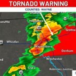 Tornado Warning Issued for Wayne County Mississippi Including Waynesboro and Gretna Friday May 22 Take Cover Now Until 9:30 AM