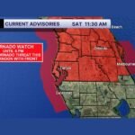 Tornado Watch Issued Across Tampa, Orlando, and Central Florida Counties &mdash; Front Moving In With Thunderstorms and Spin-Up Tornado Risk Until 6 PM Today