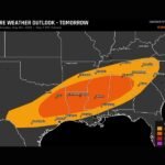 Tornadoes Large Hail and Damaging Wind Gusts Threatening Mississippi Texas and Alabama Under Level 2 Severe Weather Risk on Wednesday May 6 Covering Houston Jackson and Memphis