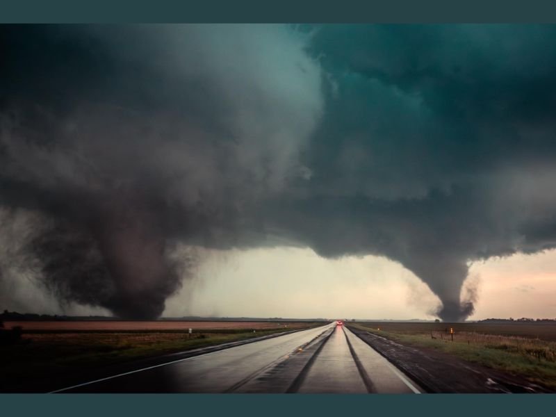 Two EF-4 Tornadoes Touched Down Simultaneously Near Pilger Nebraska in 2014 in One of the Rarest and Most Destructive Twin Tornado Events Ever Documented on American Soil