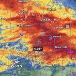 Weekend Storms Drop Up to 4 to 5 Inches Across Dallas Fort Worth Metroplex With Plano Recording 4.35 Inches Before Week of 90 Degree Heat Begins