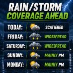 Widespread Rain and Storms Ramping Up Friday and Saturday as Highest Coverage Days Through Memorial Day Weekend With Mainly PM Storms Sunday and Monday