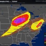 Chicago, Illinois and Davenport, Iowa See Rare 60 Percent Damaging Wind Probability Today as Dangerous Storm System Targets the Midwest