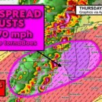 Chicago, Illinois and Milwaukee, Wisconsin Facing QLCS Squall Line Thursday Evening With Widespread 60 to 70 MPH Gusts and Spin-Up Tornadoes Possible