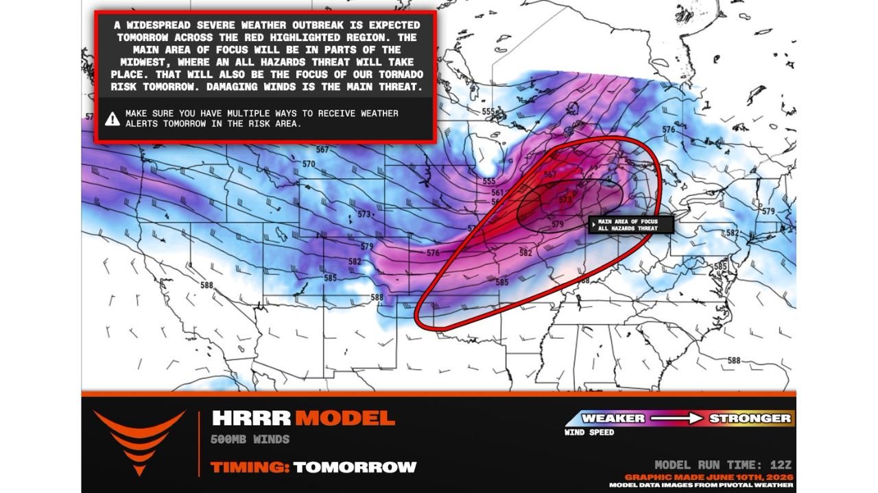 Eastern Iowa, Northern Illinois, and Southern Wisconsin Face Regional Tornado Outbreak This Afternoon With Intense Tornadoes and All Hazards Possible