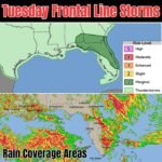 Florida East Coast Seeing Most Active Storm Coverage as Frontal Line Fires Storms with Marginal Risk Across the Peninsula Tuesday