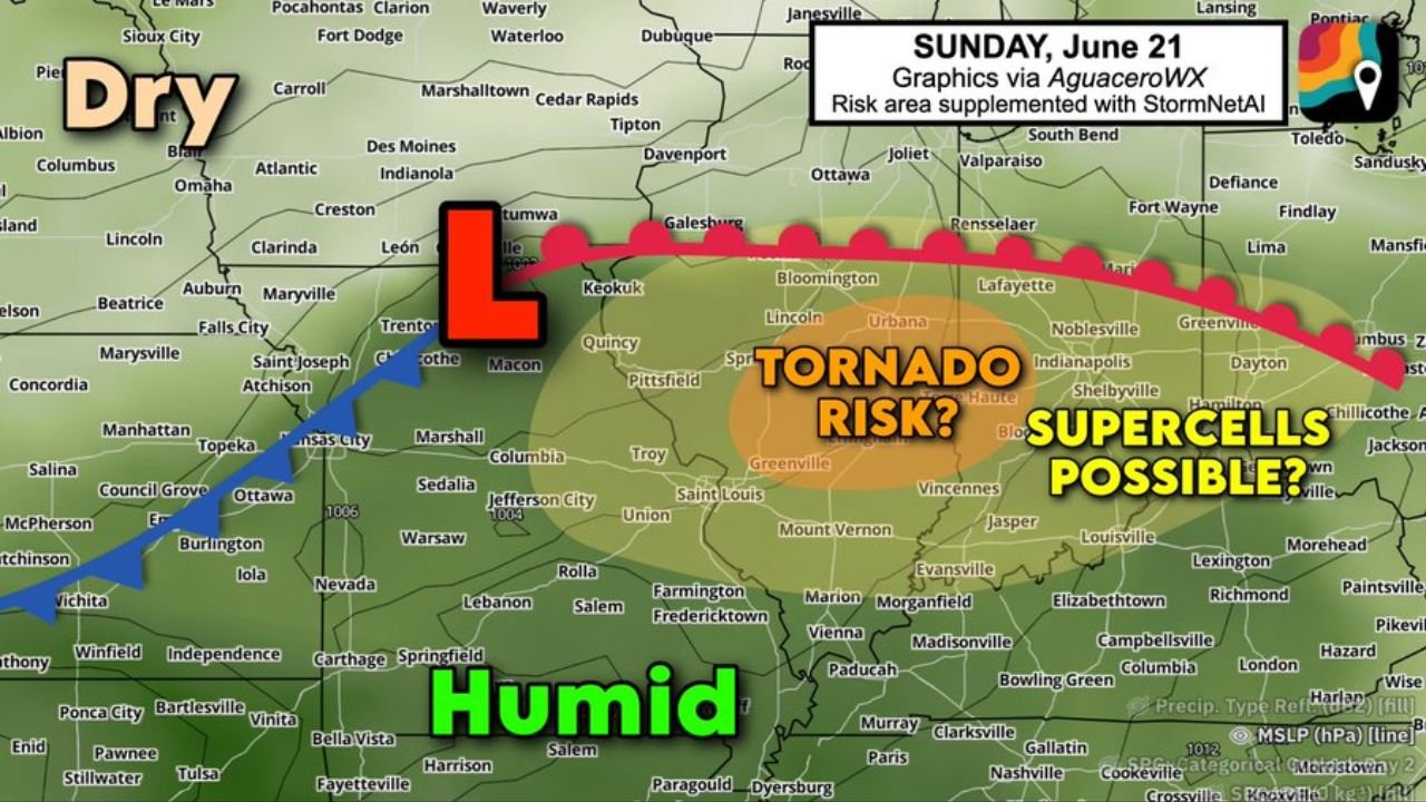 Illinois, Indiana Face Another Tornado Risk Sunday on Father's Day After Back to Back Outbreaks