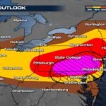 Interstate 95 Corridor Including Philadelphia, New York, Baltimore, and Washington DC Upgraded to Enhanced Risk with 75 MPH Severe Winds as Southern Pennsylvania and Eastern Ohio Report Wind Damage Today