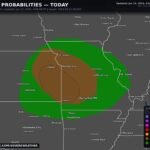 Joplin, Missouri and Topeka, Kansas Face EF-2 Tornado Possible Zone Today as Kansas City and Springfield Missouri Sit Inside the Highest Probability Corridor