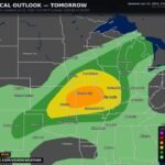 Kansas City, Missouri and St. Louis, Missouri Hit With Enhanced Risk Saturday Bringing 75 MPH Winds Tornadoes and Significant Hail From Eastern Kansas to Illinois