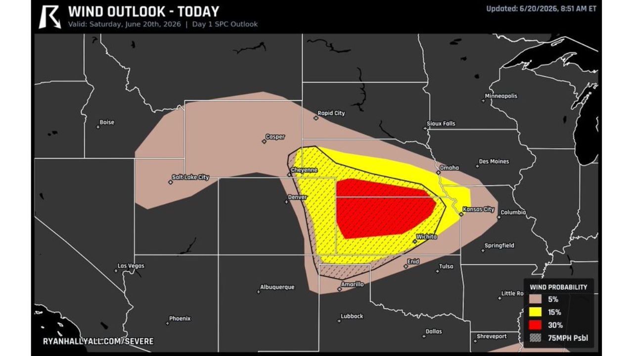 Kansas, Nebraska, Colorado Brace for 80 MPH Wind Gusts Overnight as Storm Line Clumps Together After Dark