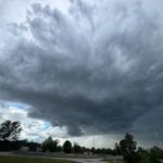 La Fontaine Indiana Rotating Supercell Shows Ominous Skies Wednesday But Cool Dry Surface Air Prevents Tornado Touchdown