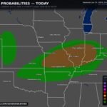 Missouri, Illinois, Indiana Face 5 Percent Tornado Risk Today With Strong Tornadoes Possible After Morning Storm Round, Kansas Nebraska Watch Hail and Wind