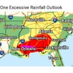 New Orleans Louisiana and the Gulf Coast Face Life Threatening Flash Flooding as Arthur Remnants Dump Excessive Rainfall Across the Southeast