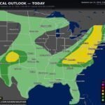 New York, Virginia, and the East Coast Face 30 Percent Severe Wind Probability Today While Southeast Colorado Sees Isolated Tornado and Hail Risk