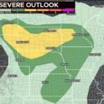 Northern Plains Including Rapid City, Aberdeen, and Miles City Under Slight Risk with Large Hail, Damaging Winds, and Tornadoes Expected This Afternoon and Evening Thursday June 4