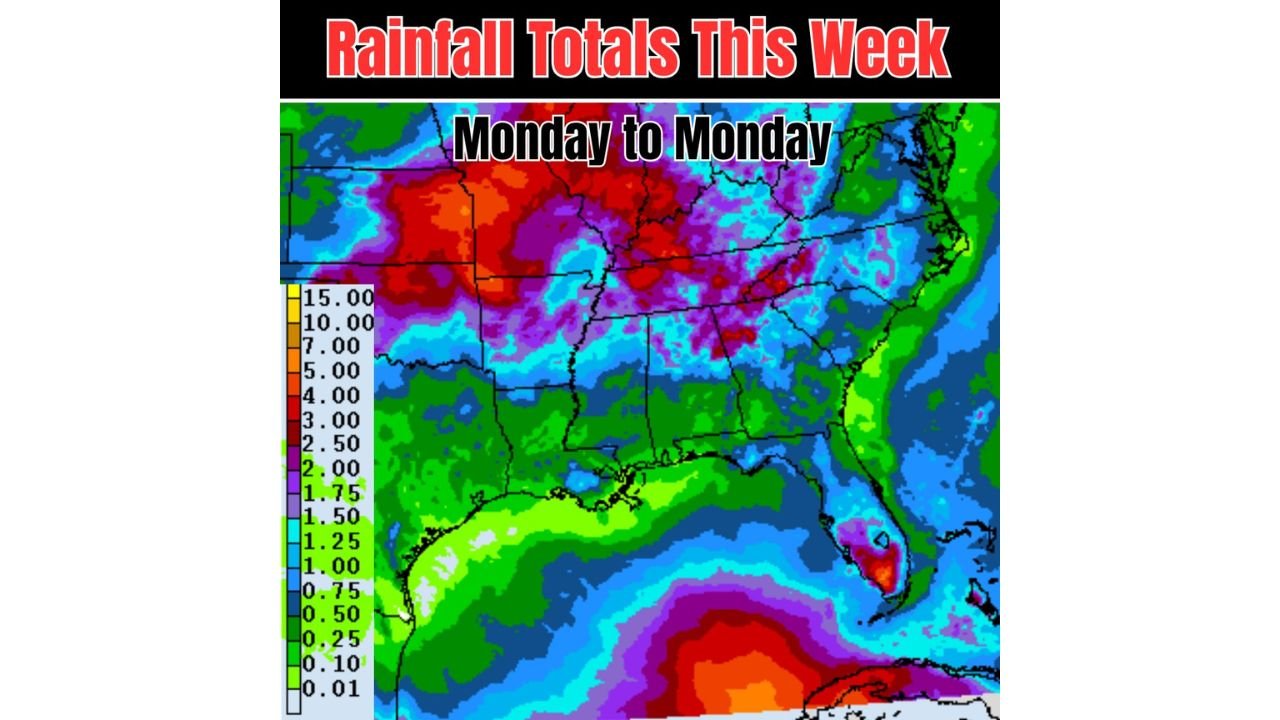 Northern Plains, Upper Midwest, and Ohio Valley Including Minnesota, Iowa, and Tennessee Facing Exceptional Rainfall Totals of 7 to 15 Inches as Caribbean Moisture Surges North This Week