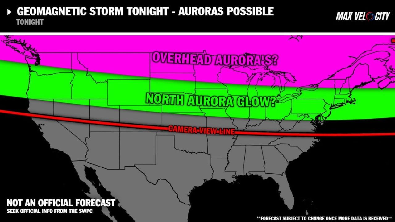 Northern US and Canada Including Northern Plains and Midwest Could See Northern Lights Tonight as Geomagnetic Storm Pushes Aurora View Line as Far South as Kansas