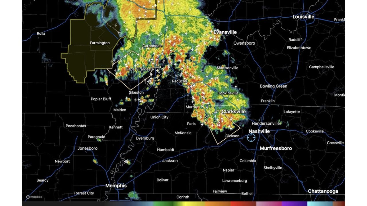 Tennessee and North Alabama Hit by Active Storm System with Widespread Lightning and Heavy Rain as Storm Chasers Redirect South