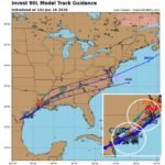 Texas and Gulf Coast Watching Invest 90L as Spaghetti Models Show Eastward Shift With Center Likely Remaining Over Water Through Wednesday